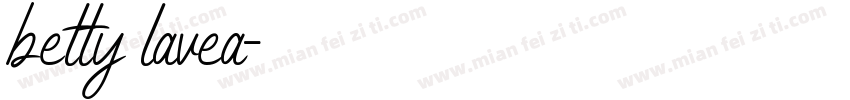 betty lavea字体转换